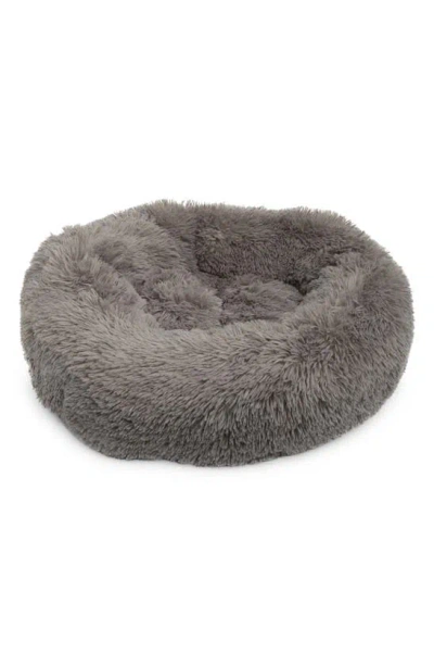 Fringe Studio Faux Fur Pet Bed In Gray