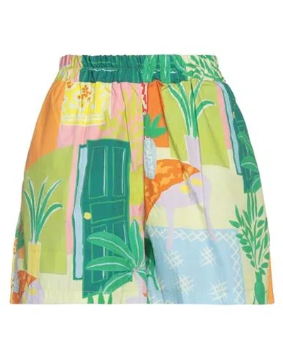 Frnch Woman Shorts & Bermuda Shorts Green Size L Cotton