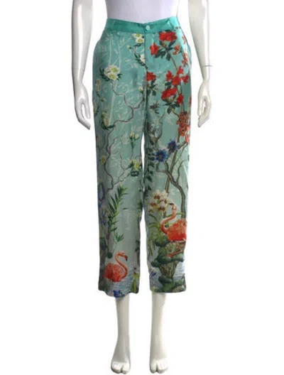 Pre-owned F.r.s For Restless Sleepers Silk Wide Leg Pants In Blue