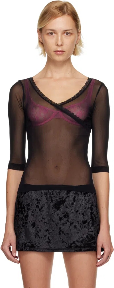 Fruity Booty Black Moss Wrap T-shirt In Multi