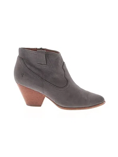 Pre-owned Frye Ankle Boots In Gray