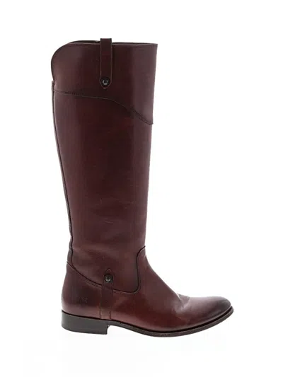 Pre-owned Frye Boots In Burgundy