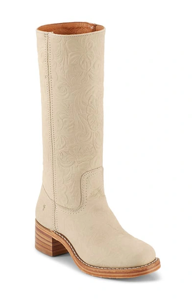 Frye 'campus 14l' Boot In Ivory Floral Leather