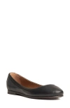 Frye Carson Ballet Flat In Black Cabra Veg