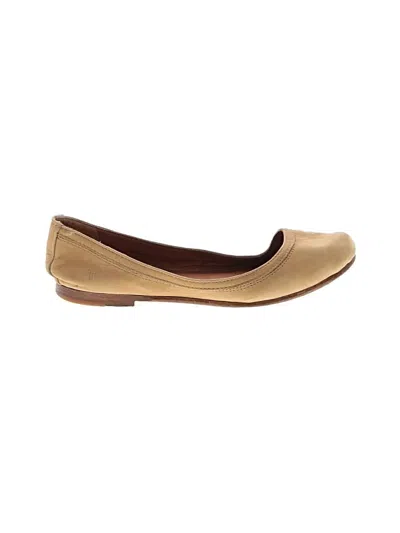 Pre-owned Frye Flats In Gold