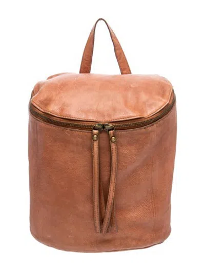 Pre-owned Frye Leather Backpack In Brown