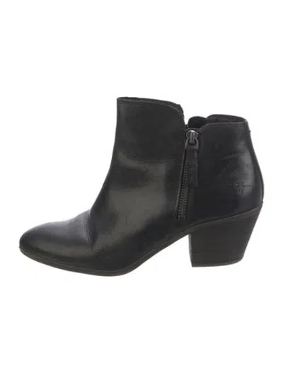 Pre-owned Frye Leather Boots In Black