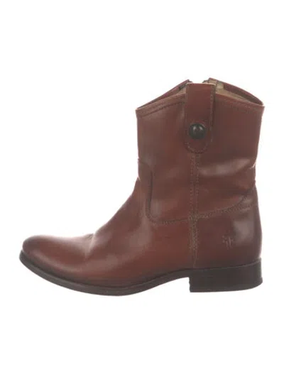 Pre-owned Frye Leather Boots In Brown