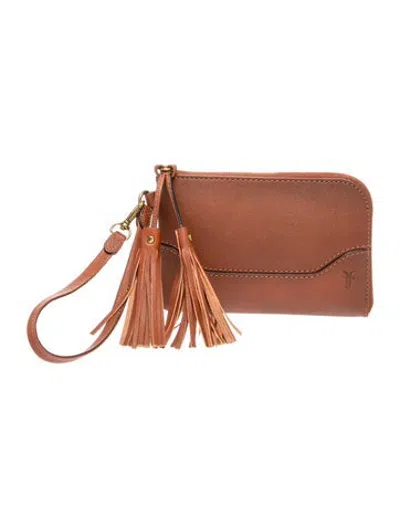 Pre-owned Frye Leather Clutch In Brown