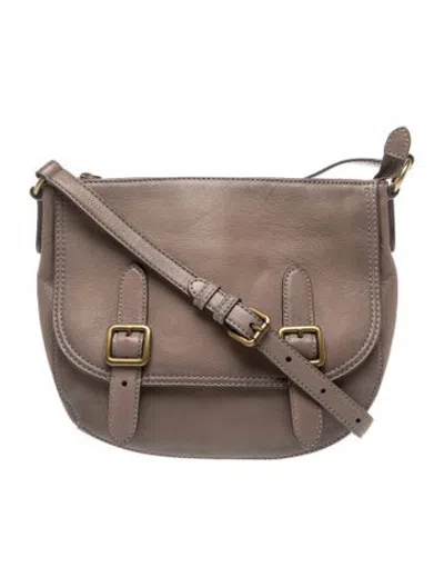 Pre-owned Frye Leather Crossbody Bag In Grey