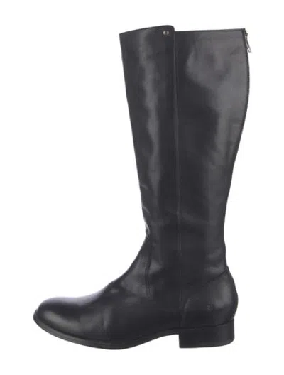 Pre-owned Frye Leather Riding Boots In Black