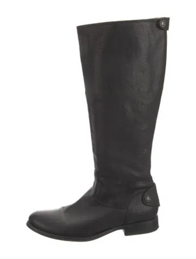 Pre-owned Frye Leather Riding Boots In Black