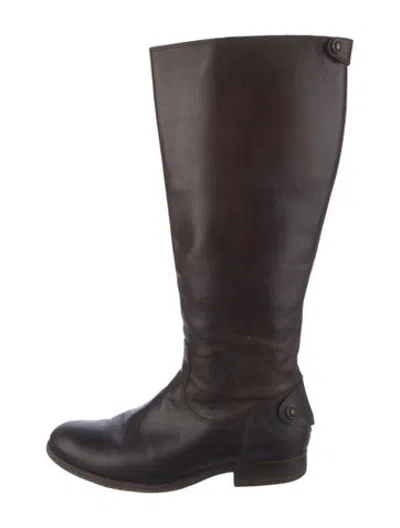 Pre-owned Frye Leather Riding Boots In Brown