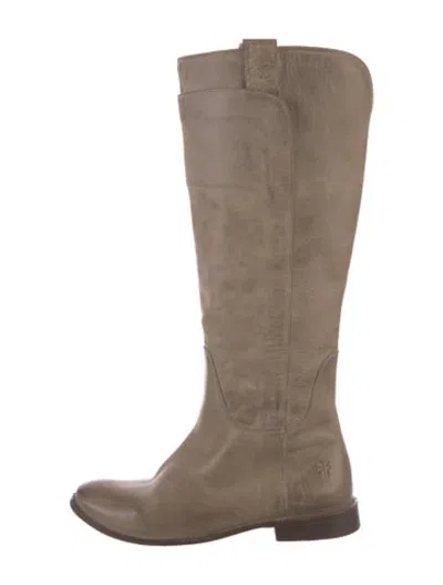 Pre-owned Frye Leather Riding Boots In Brown