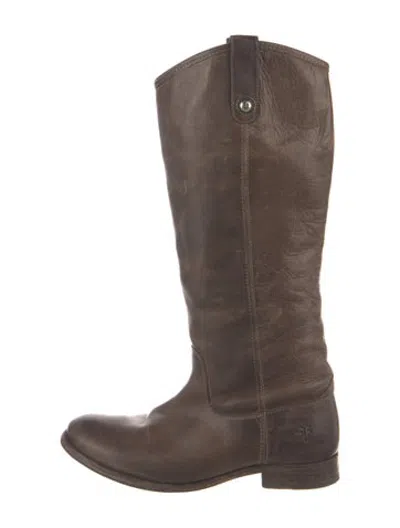 Pre-owned Frye Leather Riding Boots In Neutrals