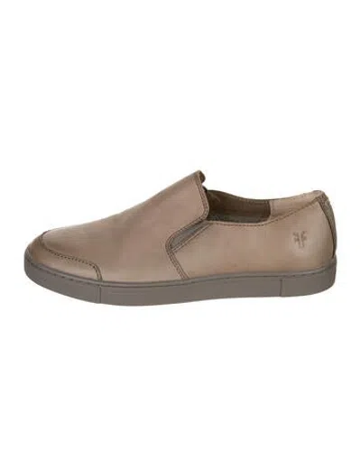 Pre-owned Frye Leather Sneakers In Grey/neutrals