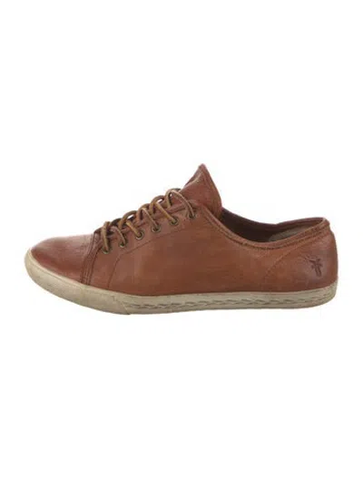 Pre-owned Frye Leather Sneakers In Neutrals
