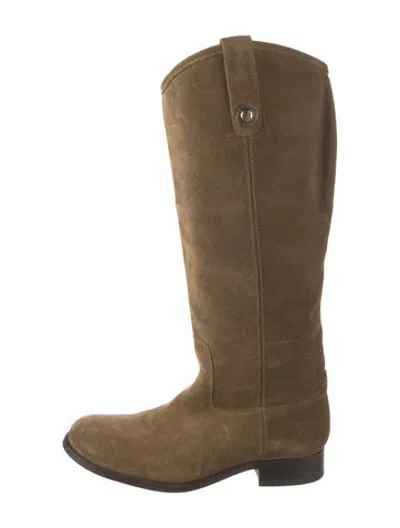 Pre-owned Frye Suede Riding Boots In Brown