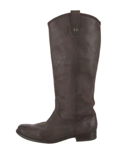 Pre-owned Frye Suede Riding Boots In Brown