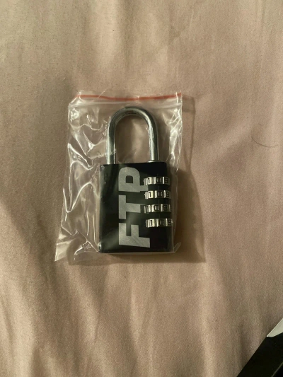 Pre-owned Fuck The Population Ftp Logo Combination Padlock In Black