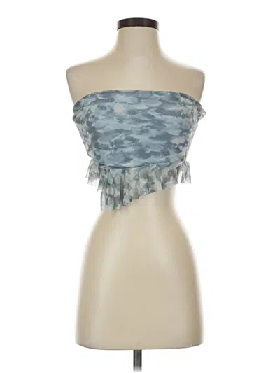 Pre-owned Full Tilt Sleeveless Top Blue Strapless Neckline Tops