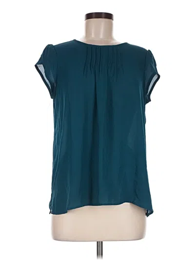 Pre-owned Fun2fun Short Sleeve Blouse In Teal