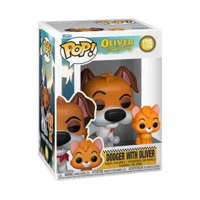 Funko Pop Oliver & Company: Dodger With Oliver 4-inch Vinyl Figure #1705 In Multi
