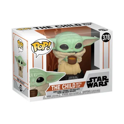Funko Pop Star Wars: Grogu (the Child With Cup) 4-inch Vinyl Figure #378 In Multi
