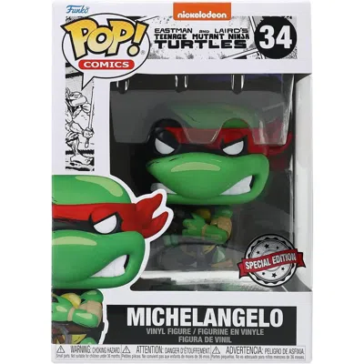 Funko Pop Tmnt: Michelangelo (classic) 4-inch Vinyl Figure #34 In Multi