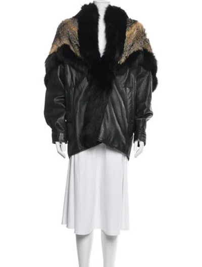 Pre-owned Fur Coat In Black