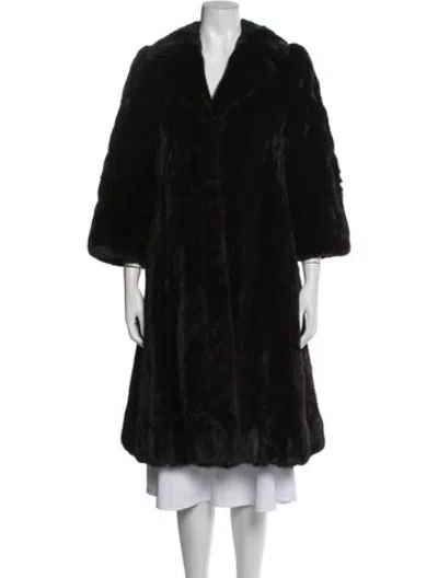 Pre-owned Fur Coat In Black