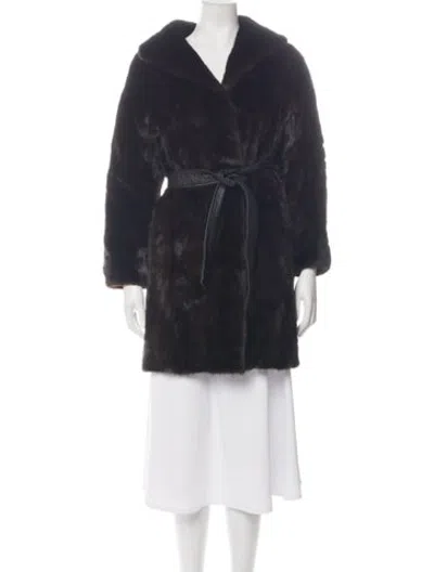 Pre-owned Fur Coat In Black