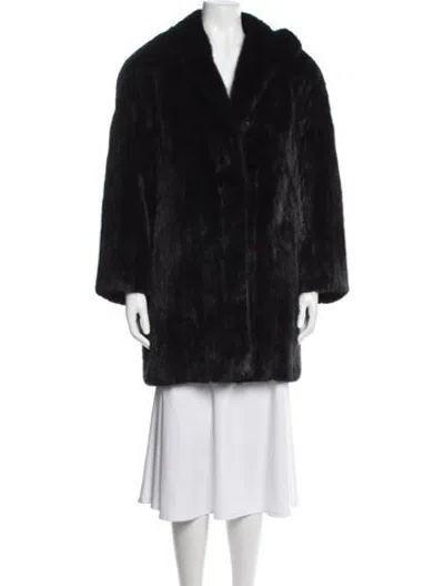 Pre-owned Fur Coat In Black