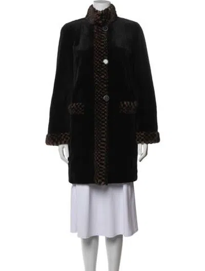 Pre-owned Fur Coat In Black