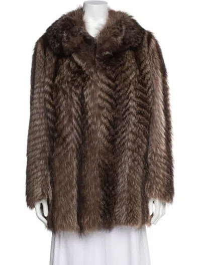Pre-owned Fur Coat In Brown
