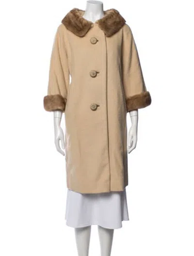 Pre-owned Fur Coat In Neutrals