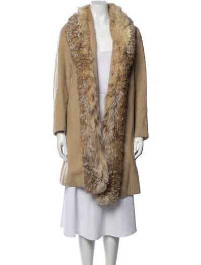 Pre-owned Fur Coat In Neutrals
