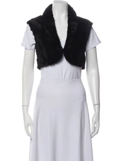 Pre-owned Fur Faux  Faux  Jacket In Black