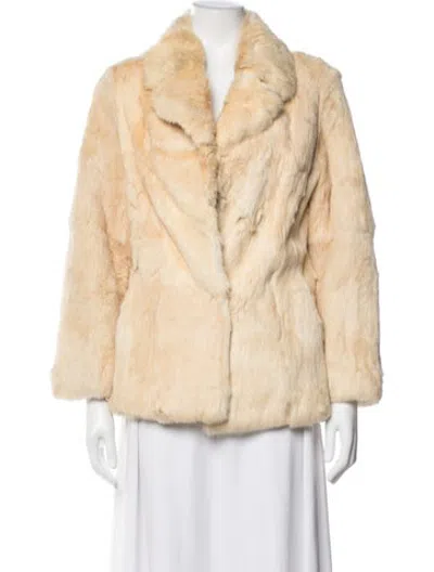 Pre-owned Fur Faux   Jacket In Neutrals
