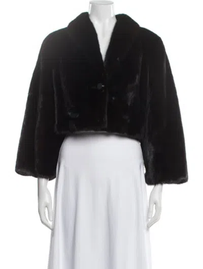 Pre-owned Fur Jacket In Black