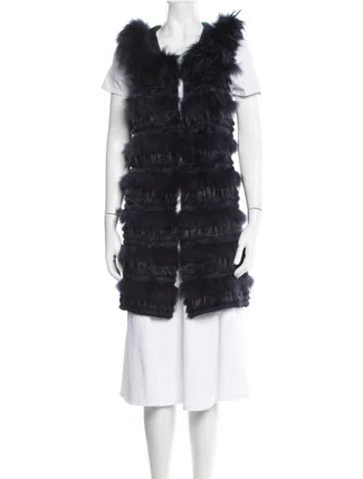 Pre-owned Fur Jacket In Blue