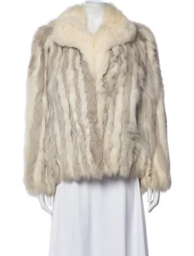 Pre-owned Fur Jacket In Neutrals