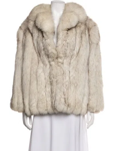 Pre-owned Fur Jacket In Neutrals