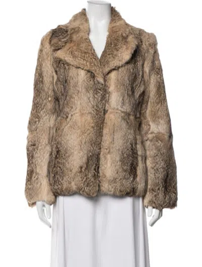 Pre-owned Fur Jacket In Neutrals
