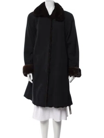 Pre-owned Fur Mink  Coat In Black
