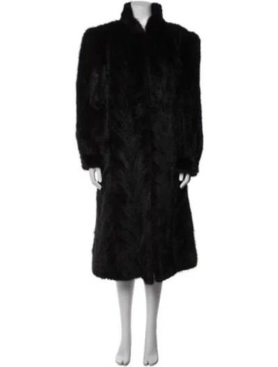 Pre-owned Fur Mink  Coat In Black