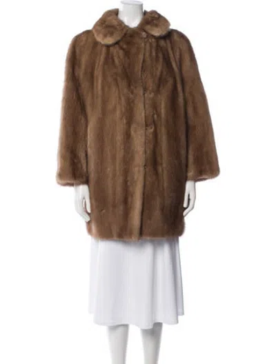 Pre-owned Fur Mink  Coat In Blue