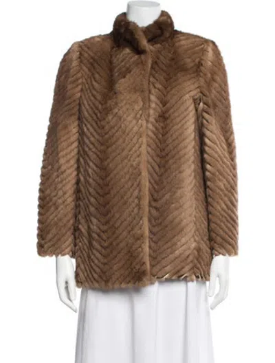 Pre-owned Fur Mink  Coat In Brown