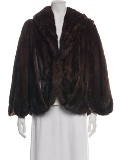 Pre-owned Fur Mink  Coat In Brown