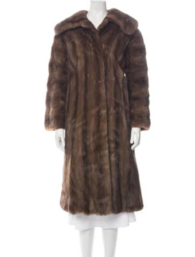 Pre-owned Fur Mink  Coat In Brown